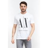 Armani Exchange Bisiklet Yaka T-Shirt, L, 8NZTPA ZJQAZ, BEYAZ, Erkek