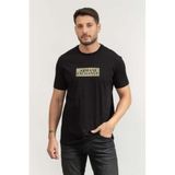 Armani Exchange Bisiklet Yaka T-Shirt Siyah, L, XM001911AF21323, BLACK DIAGONAL GOLD, Erkek