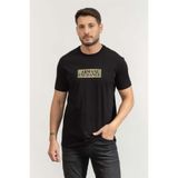 Armani Exchange Bisiklet Yaka T-Shirt Siyah, M, XM001911AF21323, BLACK DIAGONAL GOLD, Erkek