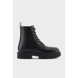 Armani Exchange Deri Logolu Bot Kadın Bot XDN031 XV875 00002 - Siyah