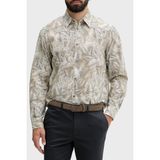Armani Exchange Desenli Oversize Uzun Kollu Gömlek Erkek Gömlek XM002290 AF22716 F1146 - Krem - XL