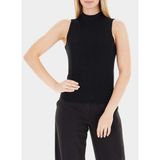 Armani Exchange Dik Yaka Standart Düz Siyah Kazak Kadın XW001318 - L