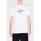 Armani Exchange Erkek 3D baskılı ön logo düz tişört (1'li paket), beyaz (Off White), XL