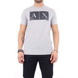 Armani Exchange Erkek 8NZTCK Tişört,Gri,XS,Regular Kesim,Pamuk,8NZTCKZ8H4Z3929,Geometrik