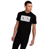 Armani Exchange Erkek 8NZTCK Tişört,Siyah,S,İnce Kesim,kanvas,8NZTCKZ8H4Z1200,Geometrik