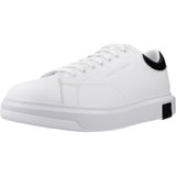 Armani Exchange Erkek Actionleather,sidelogo, Laceup spor ayakkabı, Op White Black, 41 EU