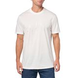 Armani Exchange Erkek A|x Large Logo Siyah ve Altın Tişört, Kırık beyaz, L
