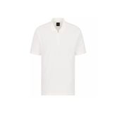 Armani Exchange Erkek Ax Stacked Logo Cotton Piquet Zip Up Polo Tişört, beyaz (Off White), XXL