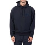 Armani Exchange Erkek Balta İşlemeli Logo Pamuk Fransız Terry İpli Kapüşonlu Sweatshirt, Lacivert, M