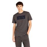 Armani Exchange Erkek Bisiklet Yaka Logo Tee T Shirt Izgara Logo, Chimera, S