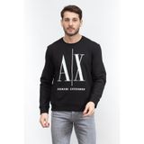 Armani Exchange Erkek Bisiklet Yaka Sweatshirt Siyah