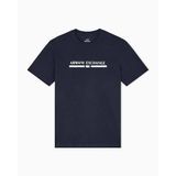 Armani Exchange Erkek Center Text Logo Tee T-Shirt, mavi (deep navy), L
