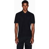 Armani Exchange Erkek Düğme Kapama Kısa Kol %100 Pamuk Siyah Polo Yaka T-Shirt XM001372 AF16262-UC001