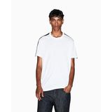 Armani Exchange Erkek Essential, Short Loged Band Sleeve T-Shirt, beyaz (Off White), L