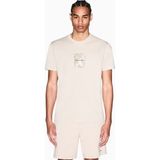 Armani Exchange Erkek Kısa Kol Bisiklet Yaka Rahat Kesim Bej T-Shirt XM002501 AF10356-U1148 - 2XL