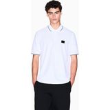Armani Exchange Erkek Kısa Kollu Pamuklu Düğme Kapama Beyaz Polo Yaka T-Shirt XM001393 AF16262-U0002 - 2XL