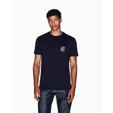 Armani Exchange Erkek kısa kollu yan monogram logolu tişört