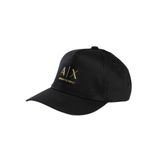 Armani Exchange Erkek Kutu Logolu Şapka, Siyah/Altın, Tek Beden