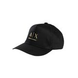 Armani Exchange Erkek Kutu Logolu Şapka, Siyah/Altın, Tek Beden