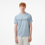 Armani Exchange Erkek Mavi Bisiklet Yaka T-Shirt - U9287-Mavi