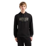 Armani Exchange Erkek Noktalı Armani Kazak Kapüşonlu, Siyah, M