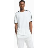 Armani Exchange Erkek Normal Kalıp Yuvarlak Yaka Omuzlardan Uzanan Logo Bantlı Kısa Kollu Beyaz T-Shirt XM000322 AF10361-U0009 - 2XL