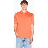 Armani Exchange Erkek Normal Kesim Yumuşak ve Dayanıklı Pamuklu Ax Logo Işlemeli Kısa Kollu Turuncu Polo Yaka T-Shirt XM002209 AF10364-U3040 - XL