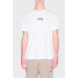 Armani Exchange Erkek One Block Up, Emboridered Logo Lettering T-Shirt (1'li Paket), beyaz (Off White), M