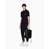 Armani Exchange Erkek Pamuklu Pike Reg Polo Gömlek, Siyah, M