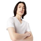 Armani Exchange Erkek Pima Cotton V yaka tişört, Beyaz, XXL