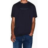 Armani Exchange Erkek Regular Fit Kabartma Yazı Logolu Pamuklu T-Shirt - Lacivert - XL