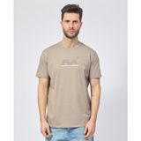 Armani Exchange Erkek Regular Fit Yuvarlak Yaka Göğüste Kabartmalı Logo Detaylı Kısa Kollu Bej T-Shirt XM000544 AF10361-U6167 - XL