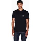Armani Exchange Erkek Regular Fit Yuvarlak Yakalı Logo Baskılı Kısa Kollu Siyah T-Shirt XM000365 AF12308-UC001