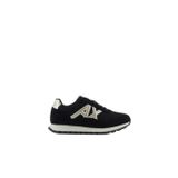 Armani Exchange Erkek Side Geometric Logo Motifs Spor Ayakkabısı, Siyah Soluk Altın, 44 EU