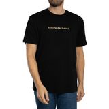 Armani Exchange Erkek Siyah ve Altın Yazılı Tişört Reg, Siyah, M