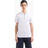 Armani Exchange Erkek Slim Fit Polo Yaka Kısa Kol Beyaz Polo Yaka T-Shirt 3dzfhy ZJXSZ-AE1100 - XL