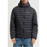 Armani Exchange Erkek Tam Kalıp Kapüşonlu Logolu Şişme Mont - Siyah - Black Beauty