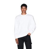Armani Exchange Erkek Tonal Box Grafik Bisiklet Yaka Sweatshirt, Kırık beyaz, S