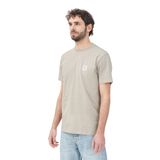 Armani Exchange Erkek Utility Edge, Sustainable, Eco-Leather Logo Patch T-Shirt, Kızarmış kaju, S