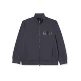 Armani Exchange Erkek uzun kollu, ön tarafta logo, fermuarlı hırka süveter