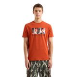 Armani Exchange Erkekler klasik balta kutusu logosu Camo arka plan düzenli uygun Tee ile, Rooibos Çayı, M