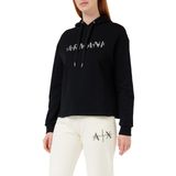 Armani Exchange French Terry Armani Studded Logo Hoodie Sweatshirt Kapüşonlu sweatshirt Kadın
