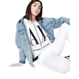 Armani Exchange Icon Project kadın spor pantolonu, Beyaz, S