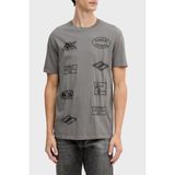 Armani Exchange Işlemeli Pamuklu Regular Fit Bisiklet Yaka T Shirt Erkek T Shirt XM001899 AF16283 U8092 - Koyu Gri - XL