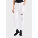 Armani Exchange J51 Yırtık Detaylı Tapered Fit Jeans Bayan KOT PANTOLON 3DYJ51 Y1HRZ 1100