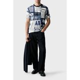 Armani Exchange Jakarlı % 100 Pamuk Regular Fit Bisiklet Yaka T Shirt Erkek T Shirt XM003021 AF10356 F0217 - Kırık Beyaz