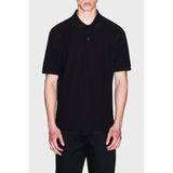Armani Exchange Jakarlı Pamuklu Regular Fit Düğmeli Polo Yaka T Shirt Erkek Polo Yaka T Shirt XM001882 AF10337 FC022 - Siyah - 2XL