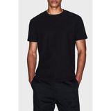 Armani Exchange Jakarlı Tamamı Logolu Pamuklu Regular Fit Bisiklet Yaka T Shirt Erkek T Shirt XM001431 AF10337 FC022 - Siyah