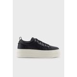 Armani Exchange Kabartmalı Logolu Platform Taban Sneaker Ayakkabı Bayan Ayakkabı XW001630 AF17351 UC001 - 2J9-Siyah