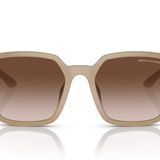 Armani Exchange Kadın Ax4139su Evrensel Fit Altıgen Güneş Gözlüğü, Parlak Tundra/Gradyan Kahverengi, 52 mm